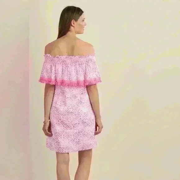 Hatley Women's  Olivia Dress Etched Mandala in Pink and White Boho Short Size XL - Picture 2 of 12